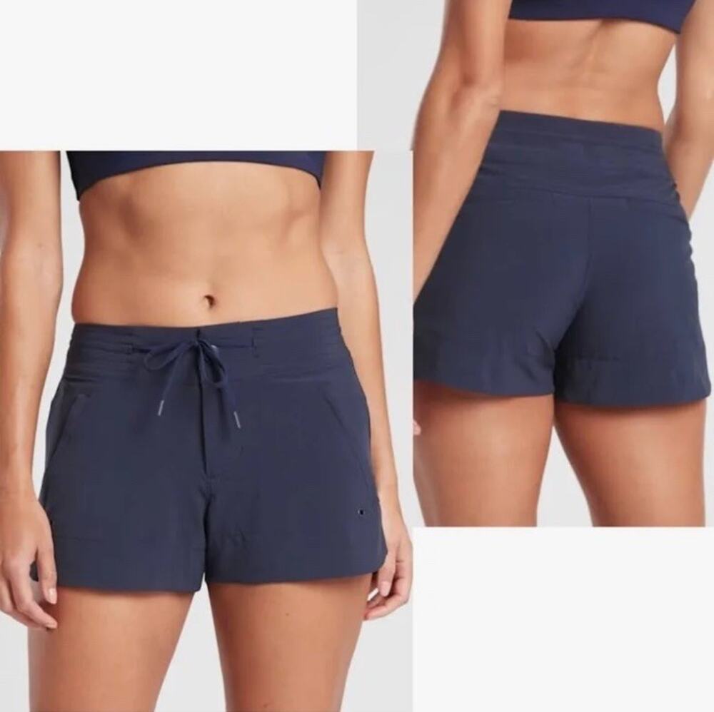 Athleta Hudson Board Shorts Women's Sz 0 Dark Navy 4" Inseam